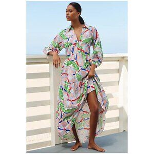 Celandine | The Carolita Printed Tiered Shirt Dress | NWOT